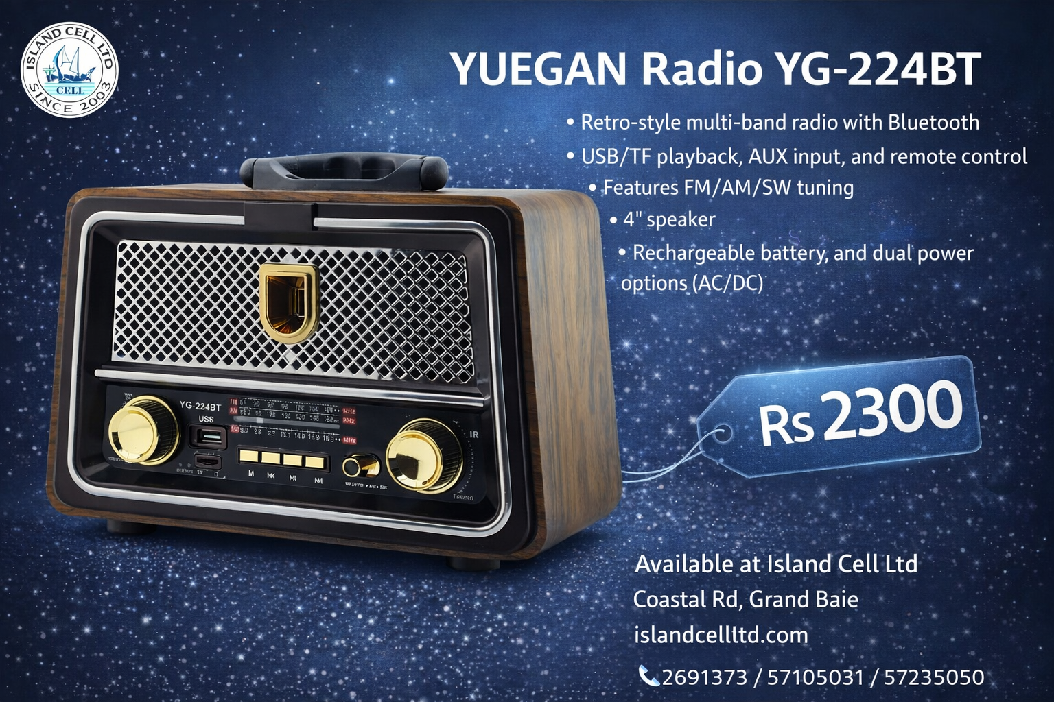 YUEGAN YG-224BT Radio Speaker